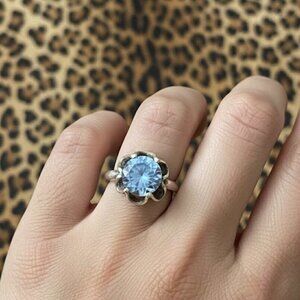 Genuine Aquamarine Set on a genuine 925 silver ring